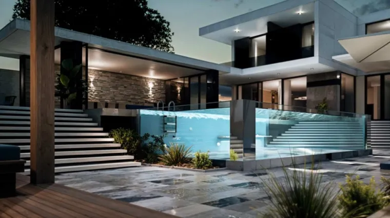 Construire une piscine en verre acrylique avec bords métalliques à Fréjus, Fréjus, AK Piscines