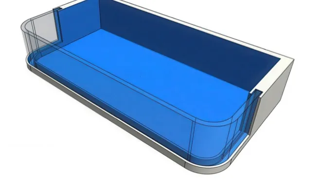 Croquis des différentes piscines en verre acrylique, Fréjus, AK Piscines