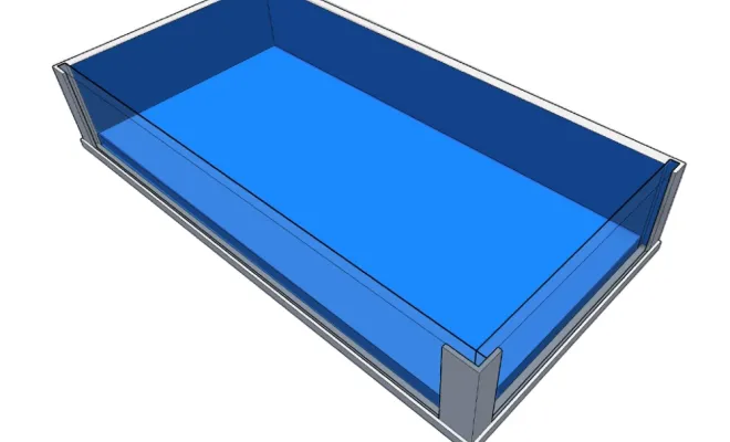 Croquis des différentes piscines en verre acrylique, Fréjus, AK Piscines