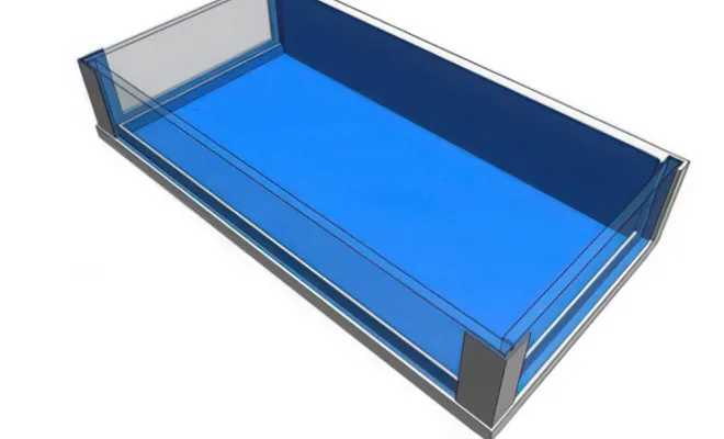 Croquis des différentes piscines en verre acrylique, Fréjus, AK Piscines
