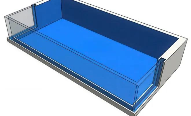 Croquis des différentes piscines en verre acrylique, Fréjus, AK Piscines